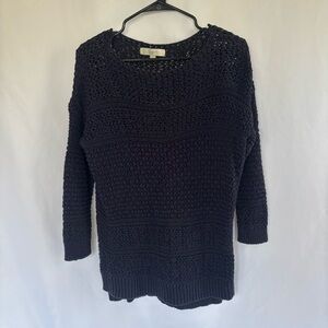 LOFT navy heavy chunky knit sweater L